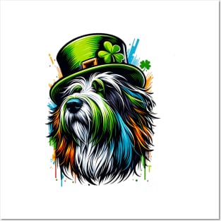 Bergamasco Sheepdog Revels in Saint Patrick's Day Posters and Art